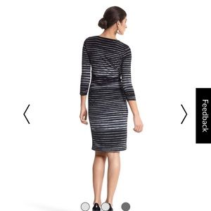 SQUARE-NECK STRIPED SHEATH